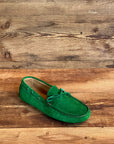 PVU2 Mocassino Car-Shoes Suede Verde Man