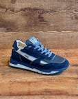 HND24 03 Leather Sneakers Blue 3042 Man