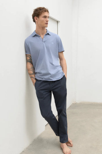 S3-Theo Polo Washed Blu Man