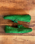 PVU2 Mocassino Car-Shoes Suede Verde Man