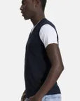 S3-0576 Gilet V con T-Shirt Blue Man