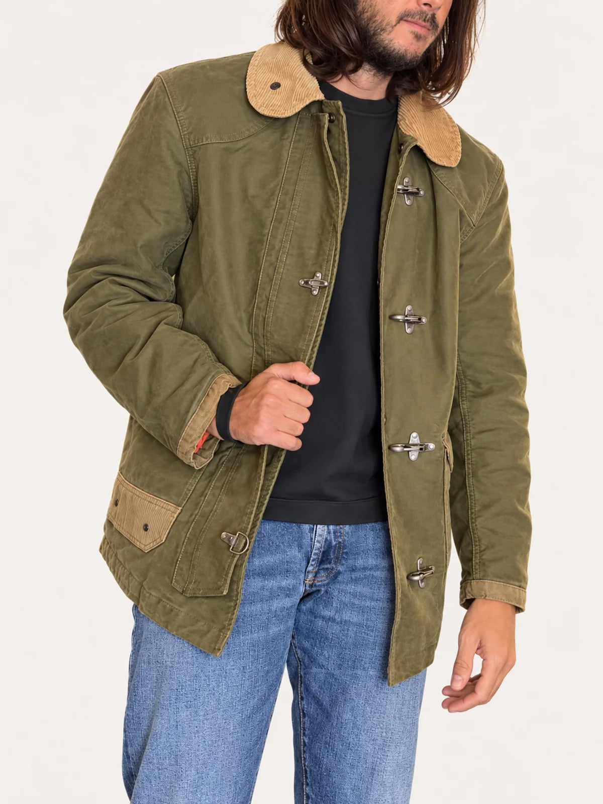 W6-BEDFORD Giacca Fireman Jungle Cloth Military Green Man
