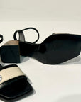 S5-T5029-1 Sandalo Tacco 5 Nero Beige