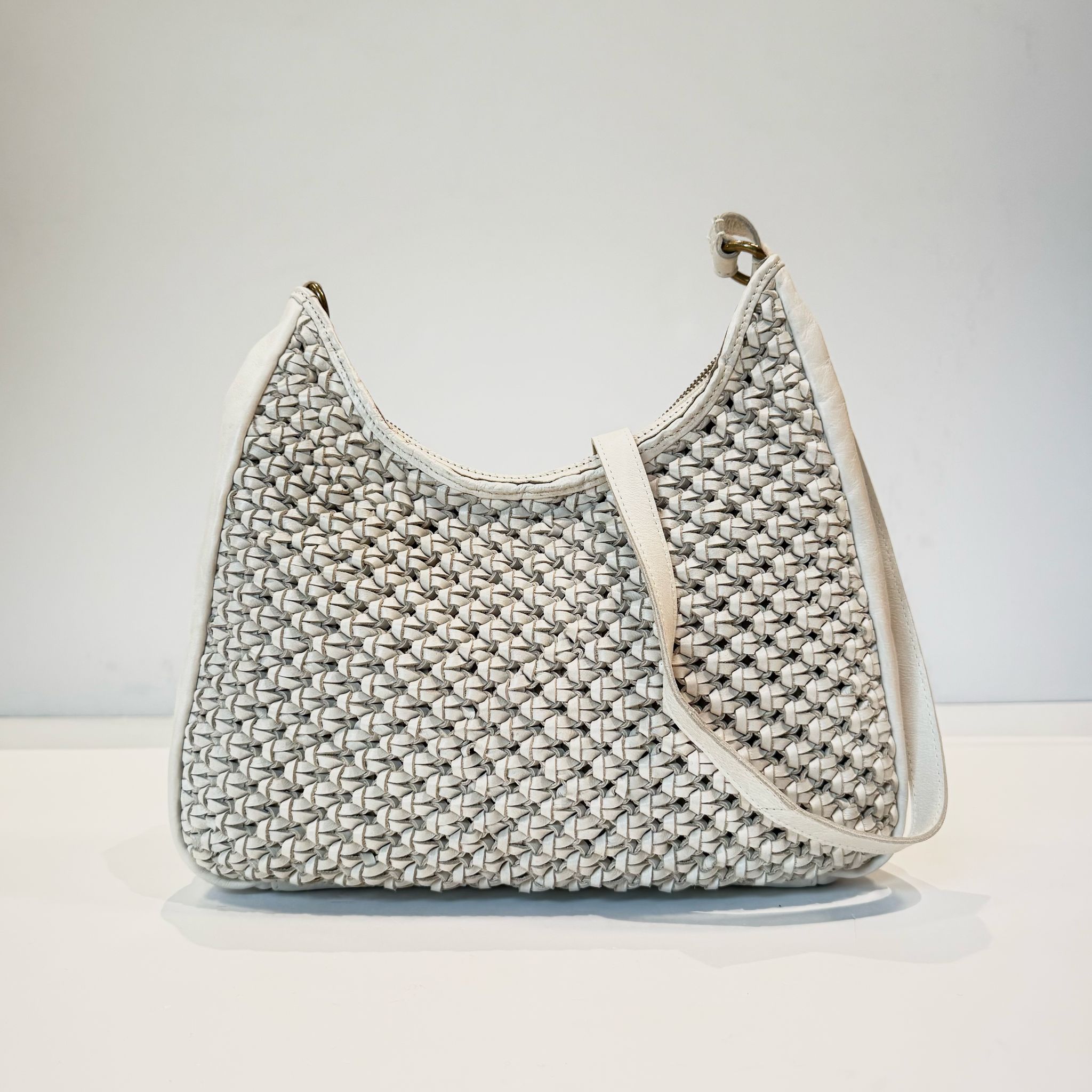 S5-8907 Borsa Tracolla Intrecciato Cow Sand 052