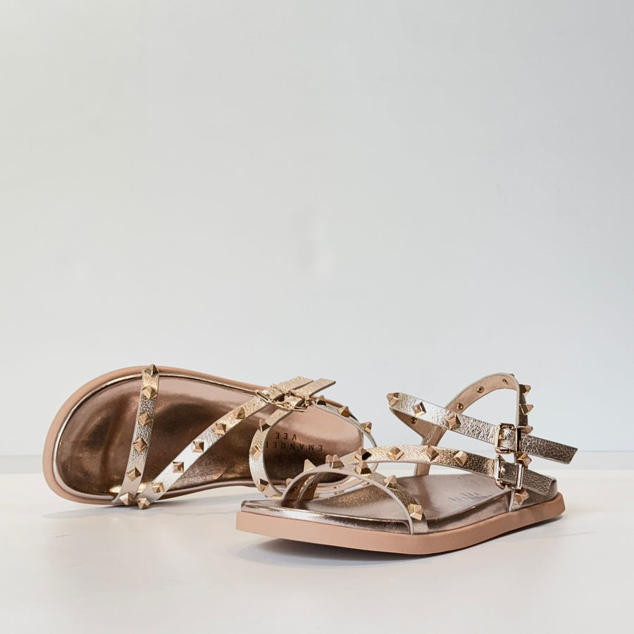 S5-917-12 NINA Sandalo Basso Borchie Gold