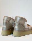 W4-MINI ESKIMO Platform Boot Stone Metallic