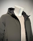 W5-0004 Giubbotto Reversibile Cappuccio Militare/Nero Man