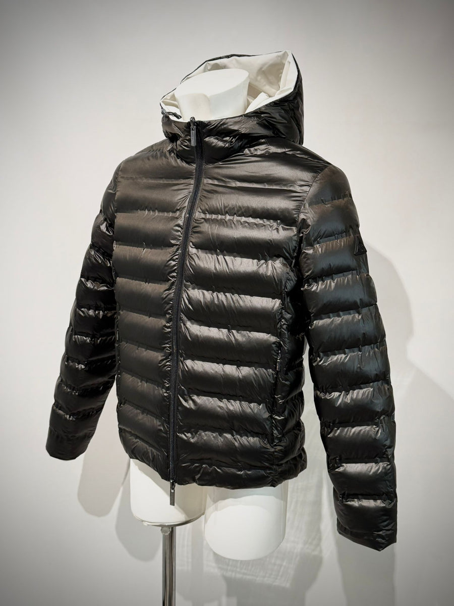 W5-0004 Giubbotto Reversibile Cappuccio Ghiaccio/Nero Man