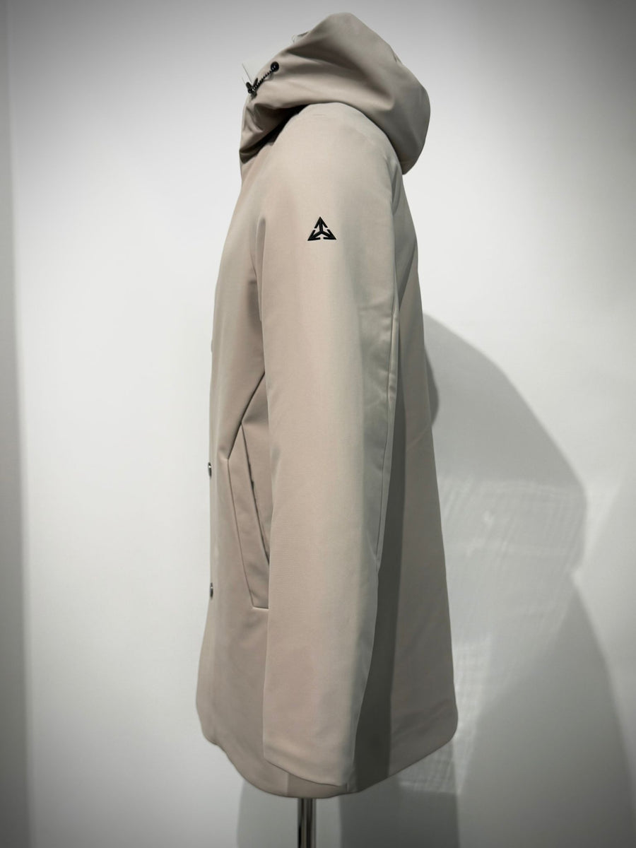 W5-0015 FROST Parka Tech Lungo Cappuccio Beige Man