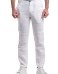 US4-Pantalone Chino Portofino Lino Optic White Man