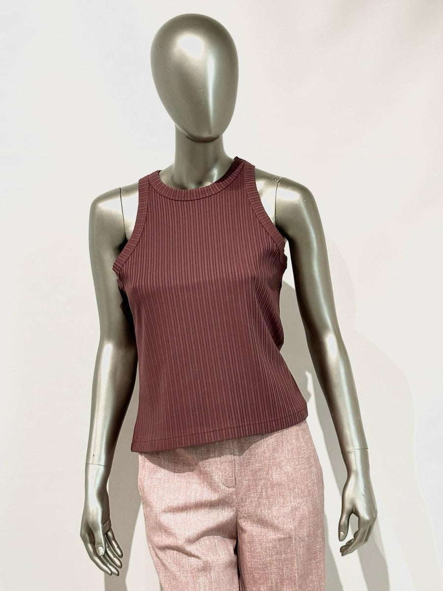 SD5-3446 Canotta a Costine Cropped Bark Woman