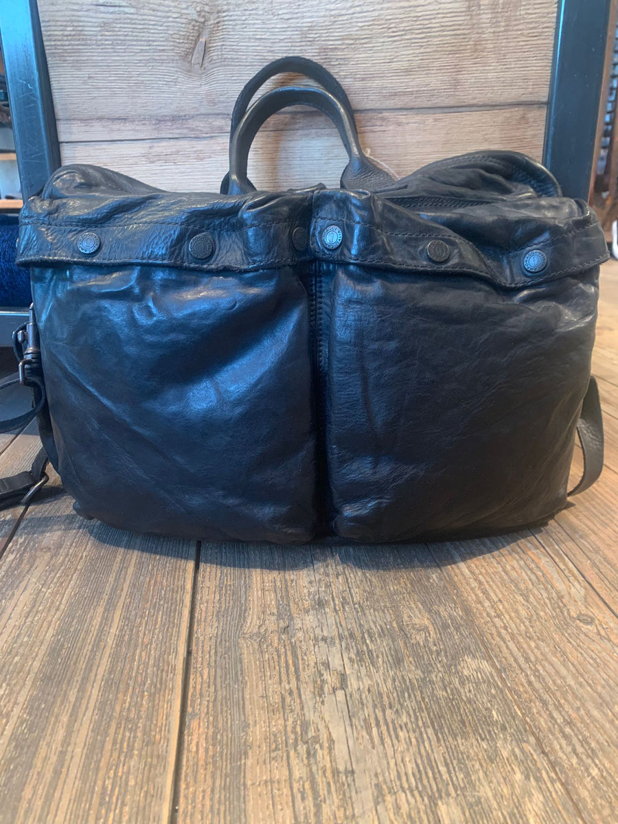 U1190 Borsa da Lavoro in Pelle Nera Unisex