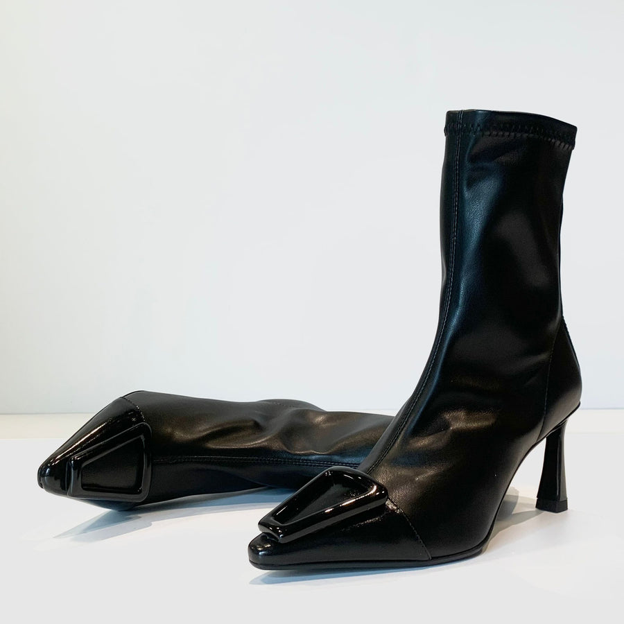 W4-2387 Stivaletto in Pelle Nero