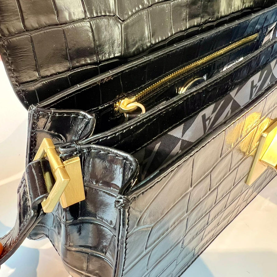 W5-1902 FLAVIA Borsa Cocco Nero