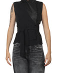 W4-35059 Gilet Bimateriale Nero