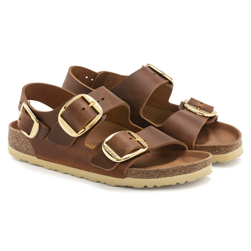 1024067 Milano Big Buckle Cognac Oil Woman