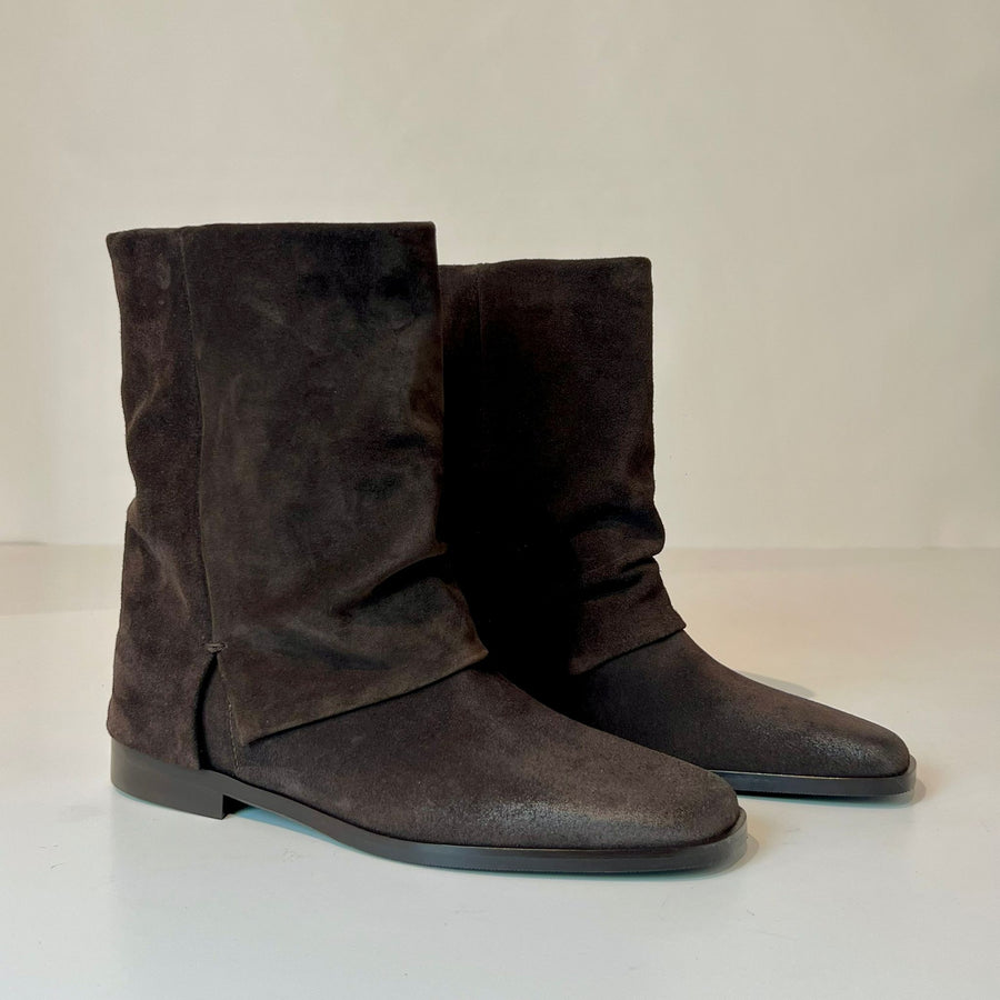 W5-9531 Tronchetto Ghetta Velour Tmoro