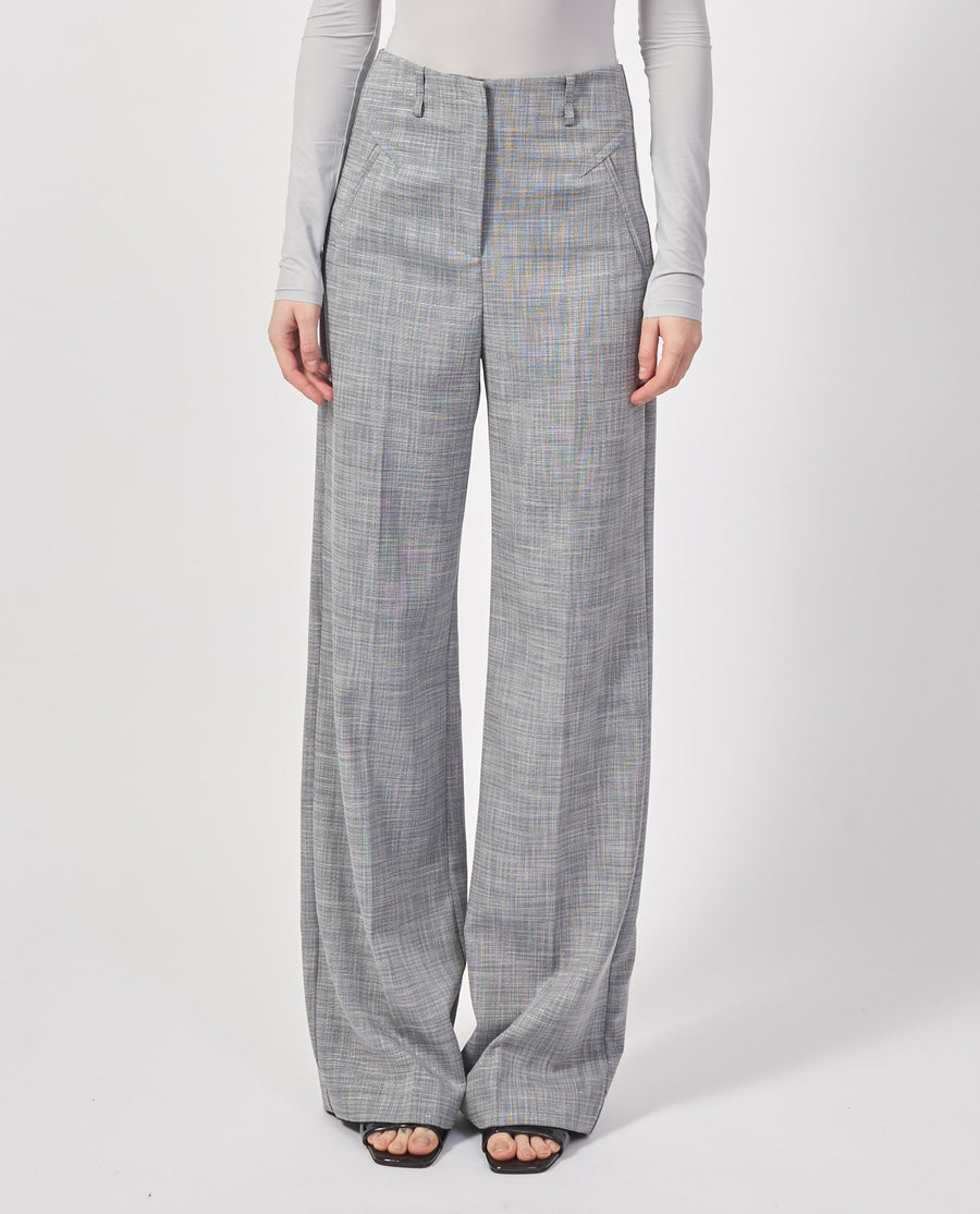 S5-8P0685 Pantalone Palazzo "Essential" Blu Fantasy