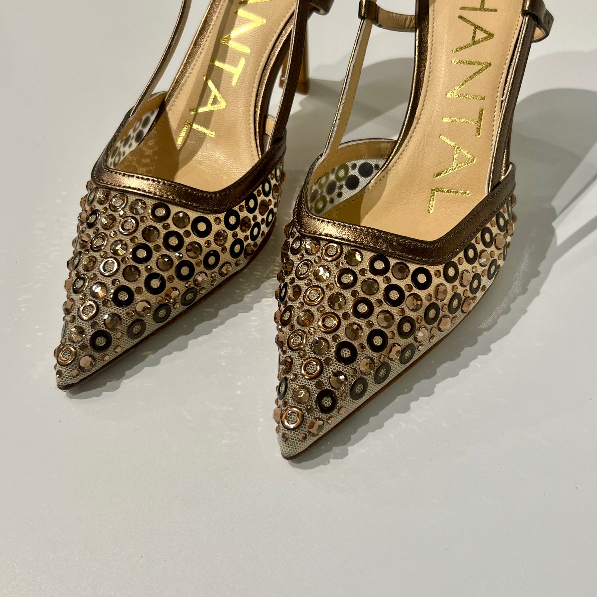 S6-3047 Slingback Borchiette Bronzo