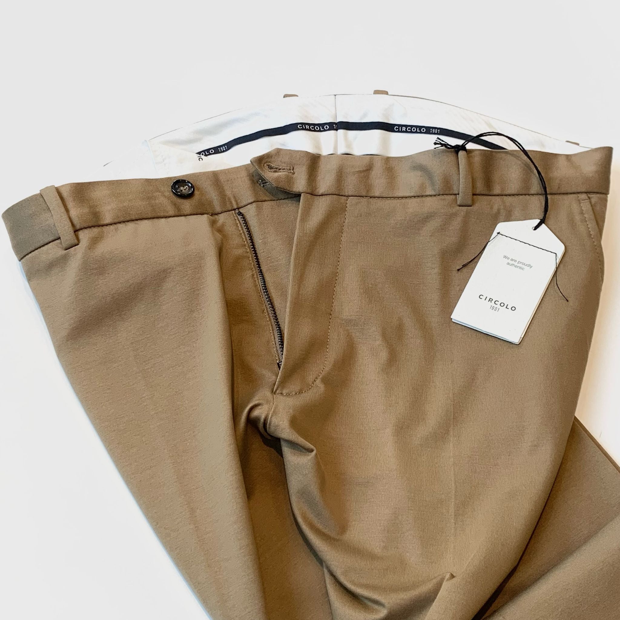 SU4-4243 Pantalone Chino Jersey Castoro Man