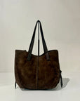 S6-1202 Borsa Shopper  Suede Brown 220
