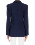 W3-2S1473 Blazer Misto Lana Blu