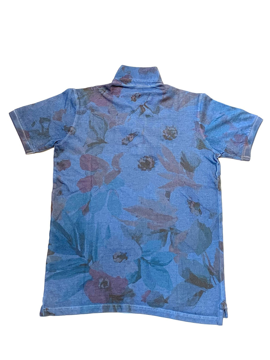 S4-PRESS Polo Stampa All Over Print57 Denim Man