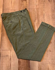 S3-OL0760 Barber Pantalone Lino Verde Militare