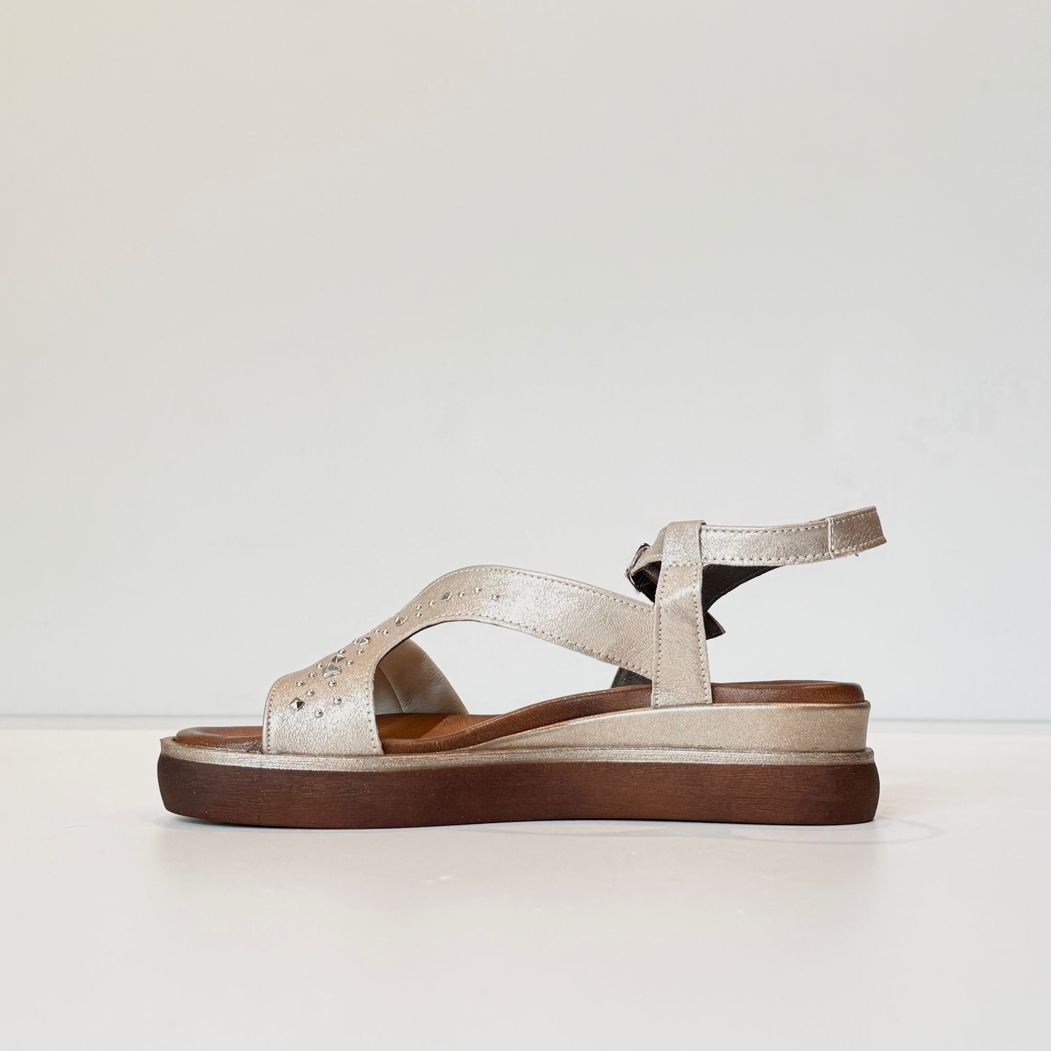 S5-1850 Sandalo Zeppa Malva Latte