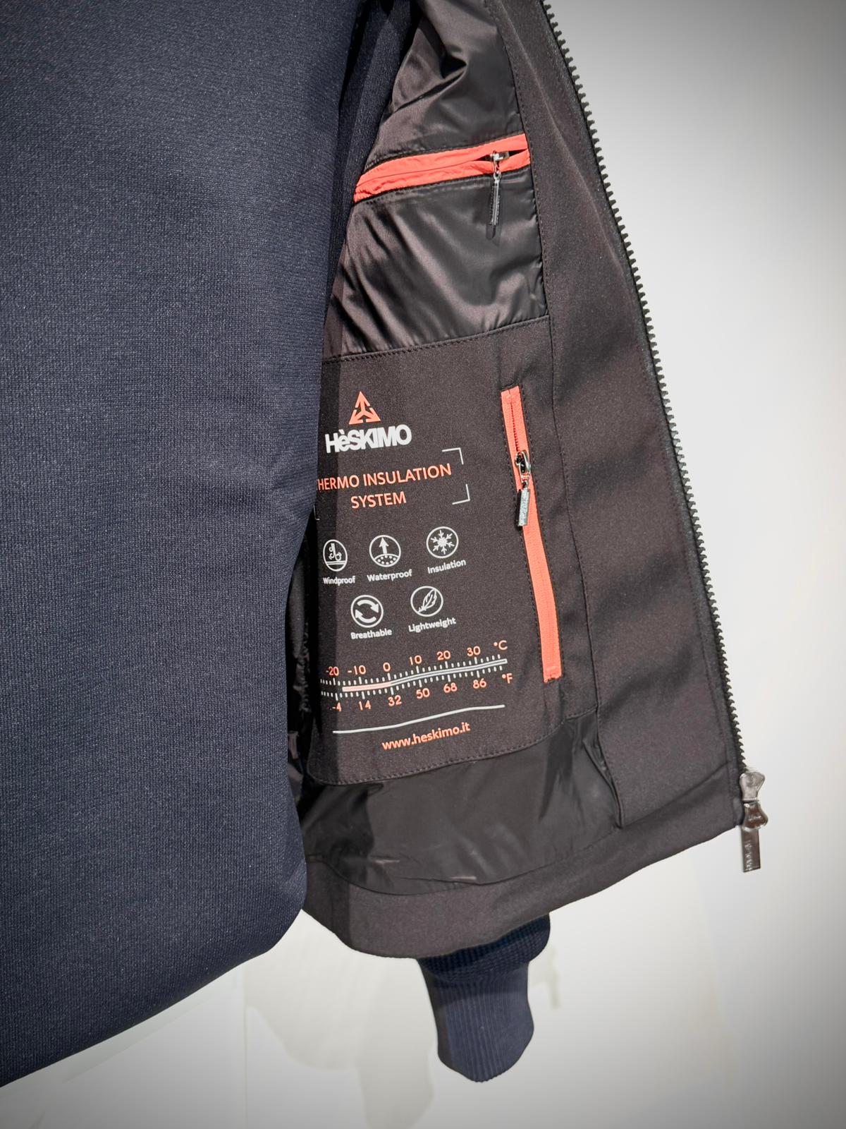 W5-0041 MESH Piumino Ibrido Cappuccio Blu Man