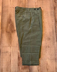 S3-OL0760 Barber Pantalone Lino Verde Militare