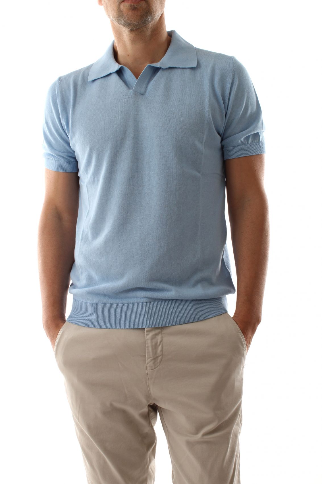 S5-HENRY Polo Celeste Man