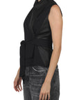 W4-35059 Gilet Bimateriale Nero