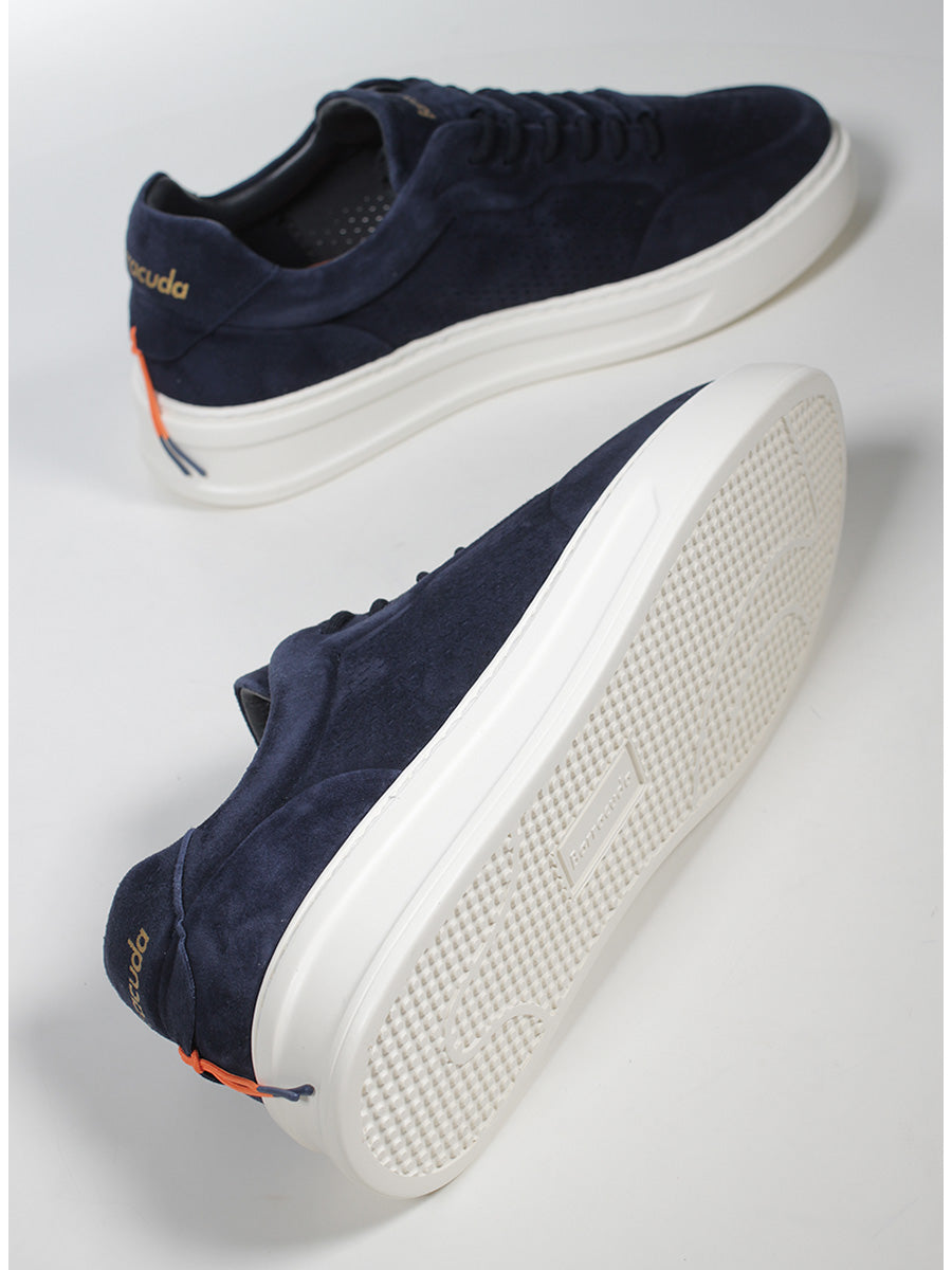 US6-3612 PHOENIX Sneakers Suede Blu Pilota Man