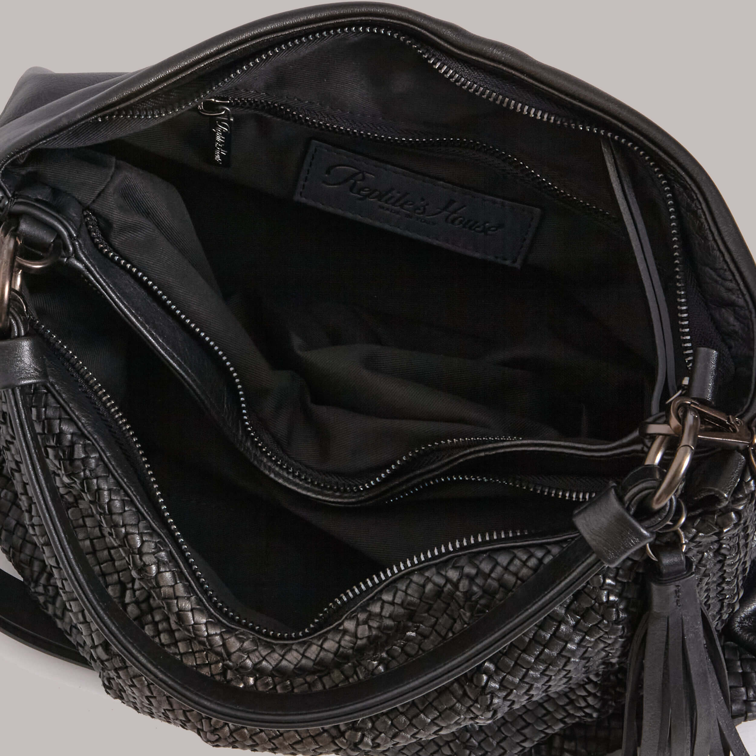 W6-897 AMELIE Borsa Intrecciata Soul Nero
