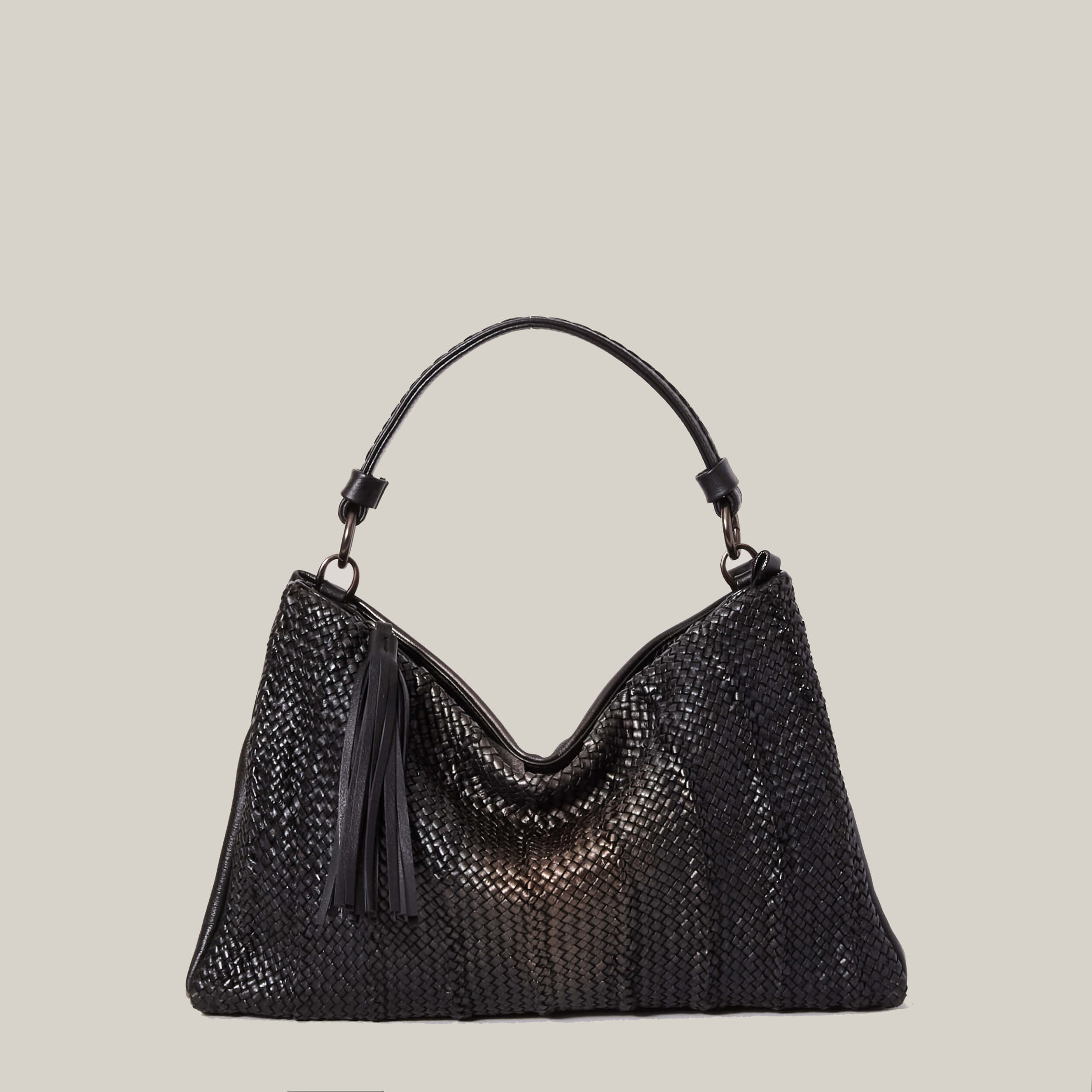 W6-897 AMELIE Borsa Intrecciata Soul Nero