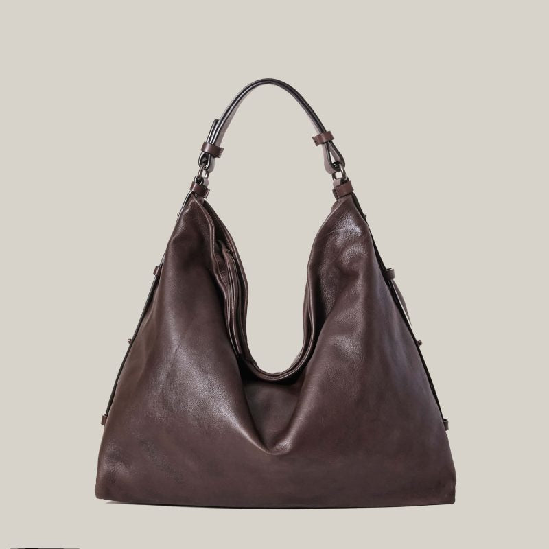 W6-891 INES Borsa Sacca Nappa Cioccolato