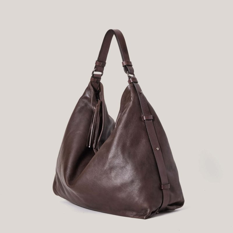 W6-891 INES Borsa Sacca Nappa Cioccolato
