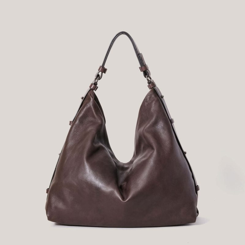 W6-891 INES Borsa Sacca Nappa Cioccolato