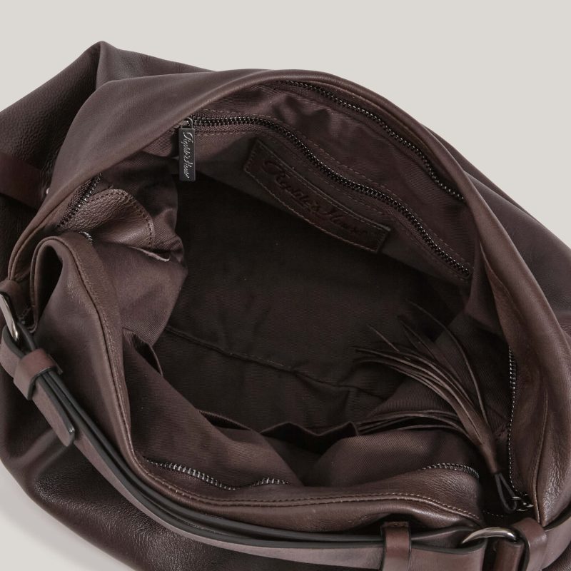 W6-891 INES Borsa Sacca Nappa Cioccolato