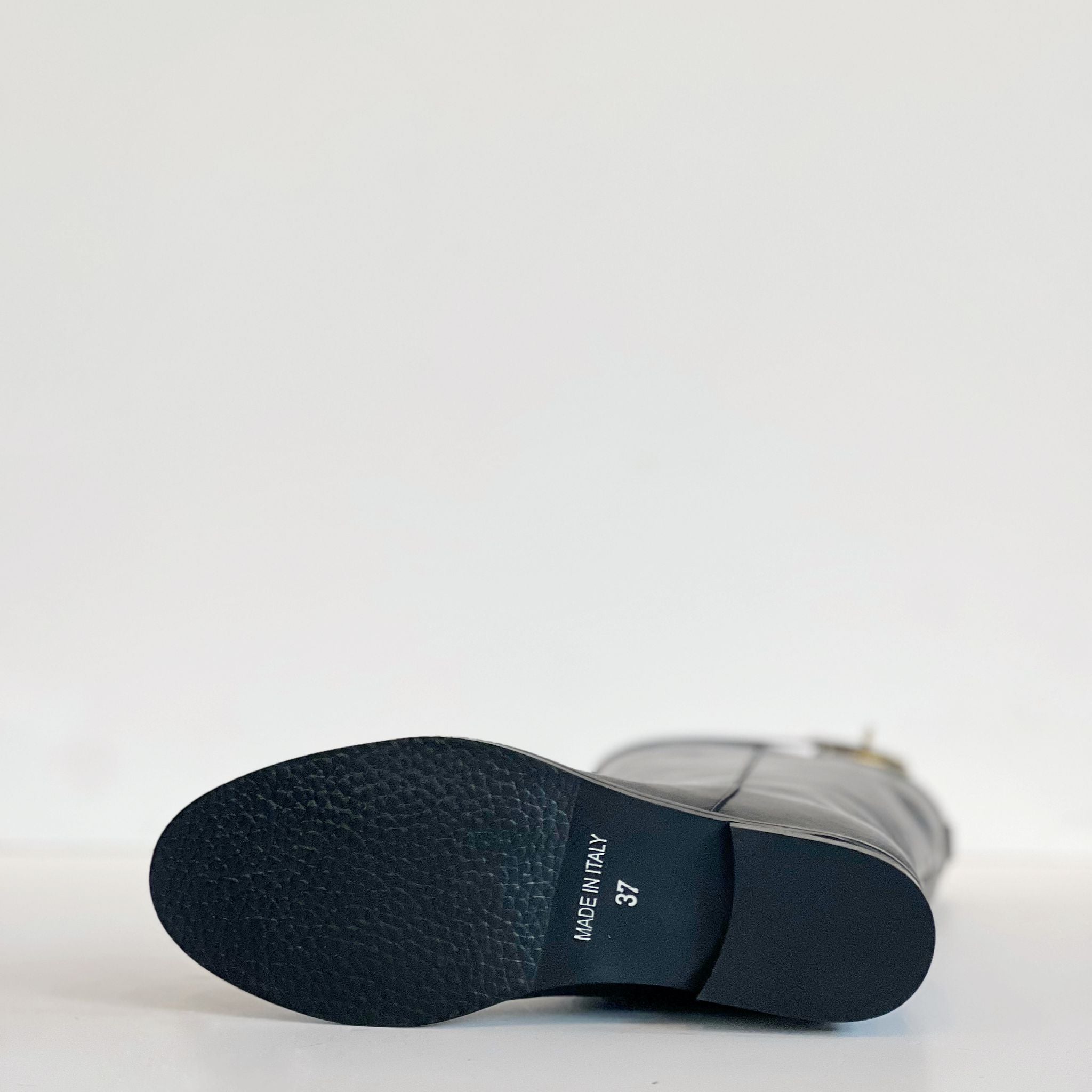 W5-T38H Stivale Zeppa Interna Accessorio HERM Vitello Nero