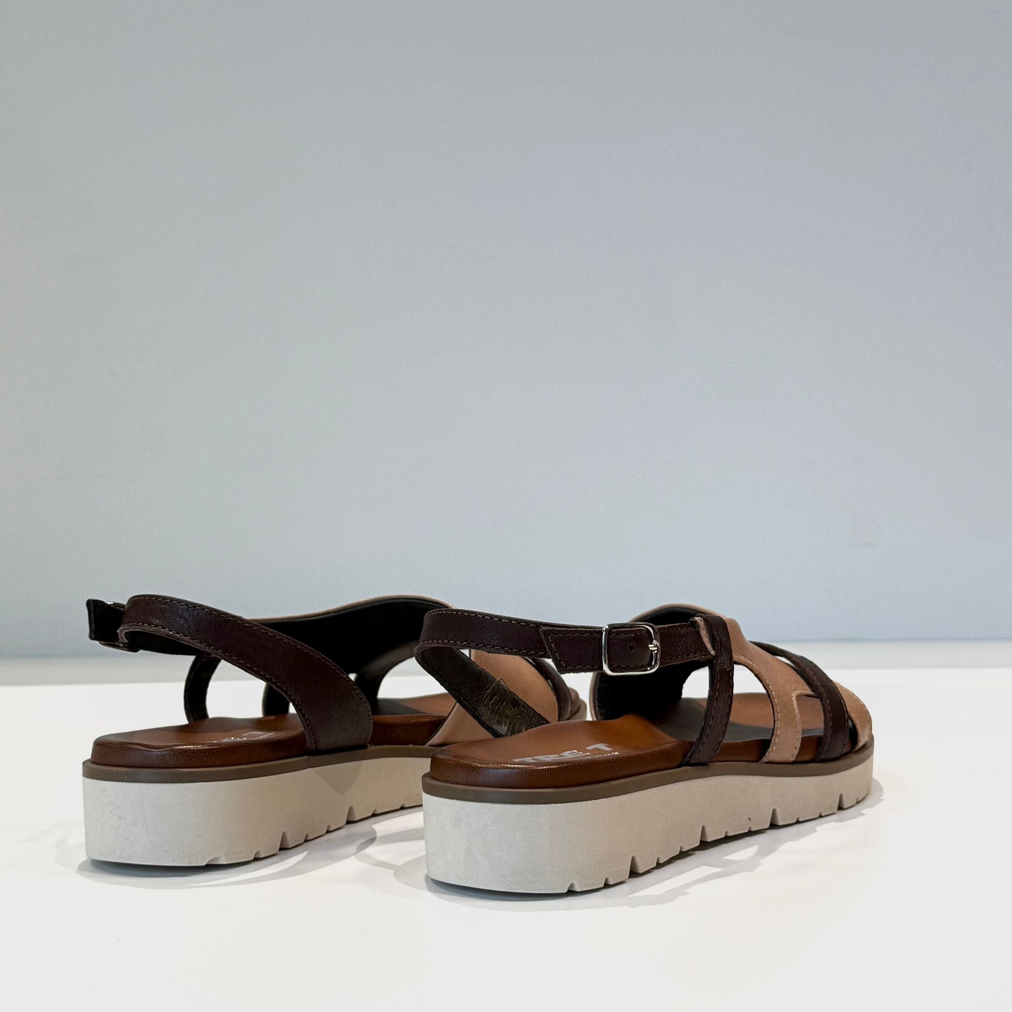 S5-1854 Sandalo Zeppa Koala Testa di Moro