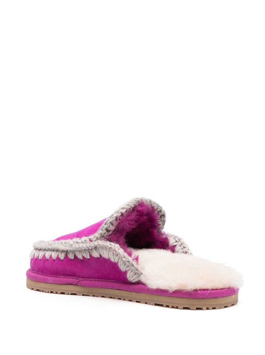 W-Suede Slipper Full Eskimo Stitch Mocha