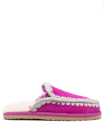 W-Suede Slipper Full Eskimo Stitch Cyclamin