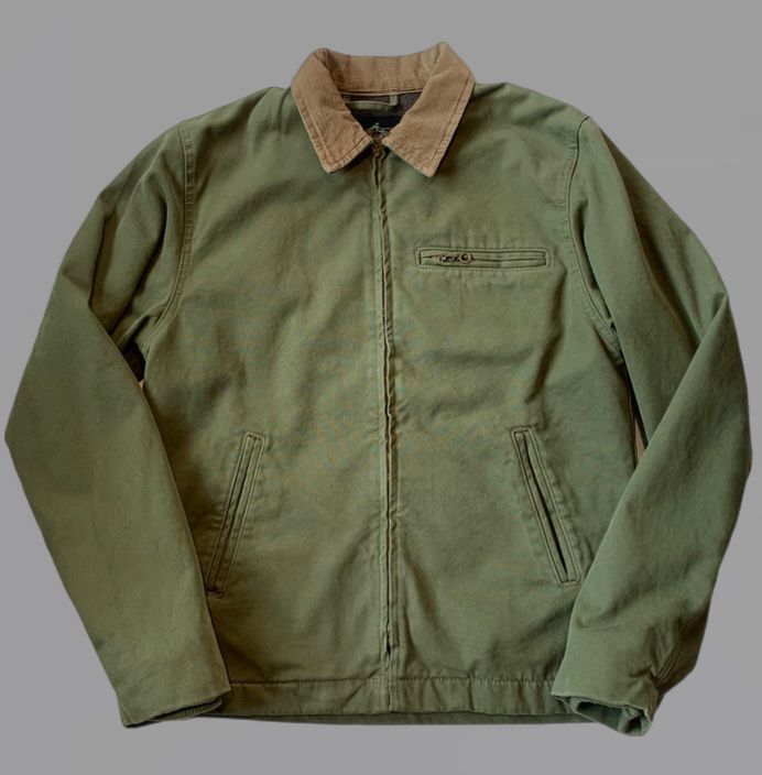 UW4- Trucker Jacket Canvas Plain Army Man