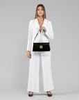 W5-1902 FLAVIA Borsa Cocco Nero