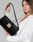 W5-1902 FLAVIA Borsa Cocco Nero