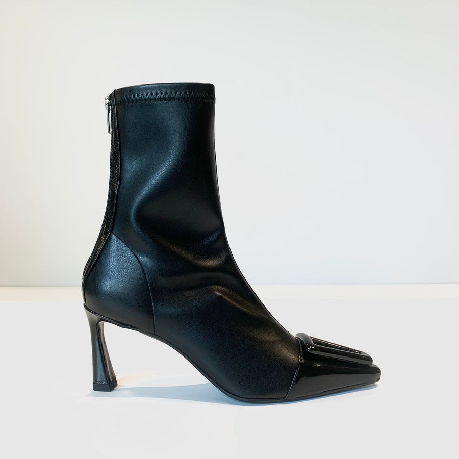 W4-2387 Stivaletto in Pelle Nero