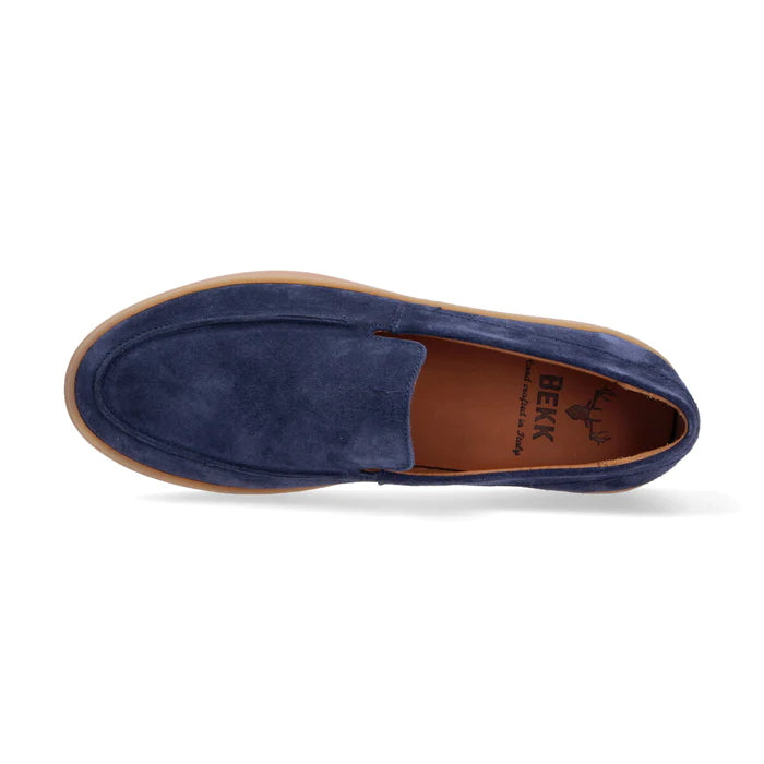 S-U1970 Mocassino Suede Blue Man