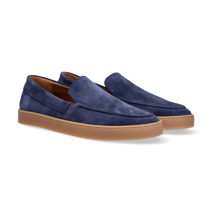 S-U1970 Mocassino Suede Blue Man